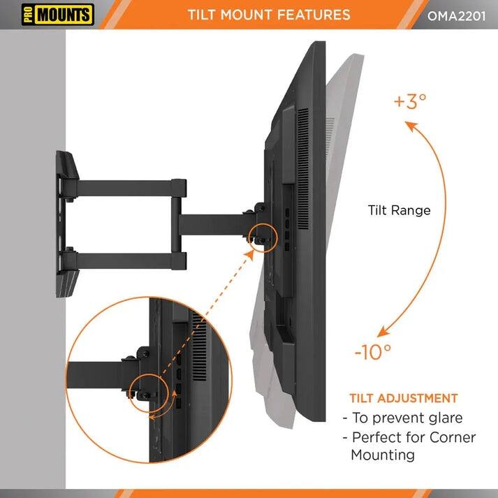 ProMounts Full Motion TV Wall Mount for 26 to 45 Inch TVs