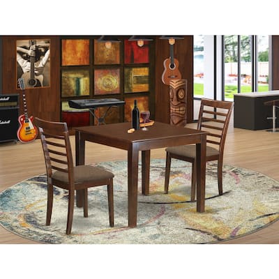 Dinette Set 3 Piece - Square Dining Table & Chairs - Kitchen Table Set - Elegant Design