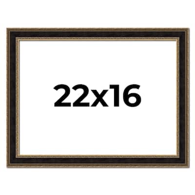 22x16 Frame Gold Antique Vintage Sold Wood Picture Frame | 1.75 Inch