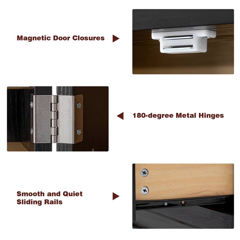 78.2" Tall Farmhouse Pantry Cabinet - 8 Door Shelves, 3 Drawers & Adjustable Shelves, Kitchen Storage Cupboard
