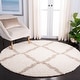 preview thumbnail 125 of 162, SAFAVIEH Dallas Shag Giusy Trellis 1.5-inch Thick Rug 10' Round - Ivory/Beige - Round