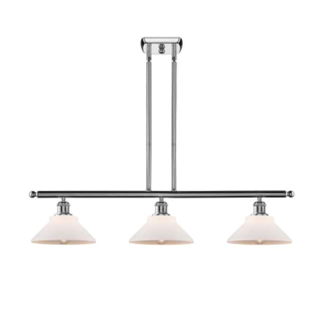 Innovations Lighting Orwell 3 Light 36" Wide Linear Chandelier - Polished Chrome / Matte White