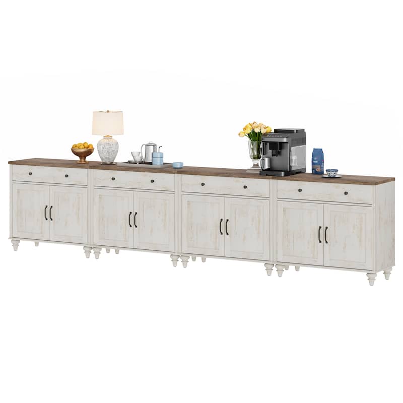Farmhouse Sideboard, Buffet Cabinet with Storage Cabinets