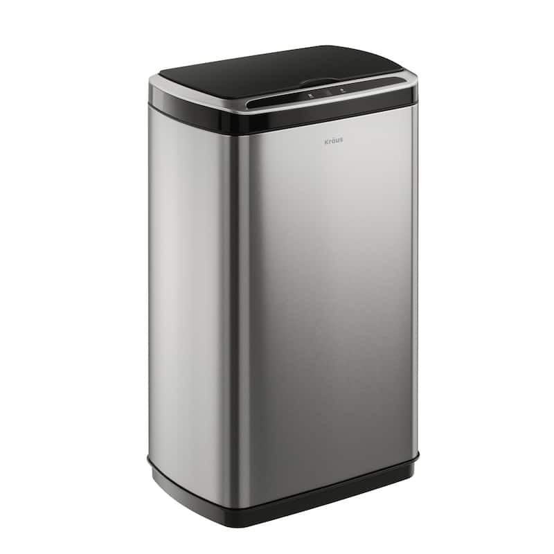 KRAUS GarbagePro Touchless Motion Sensor Stainless Steel Trash Can