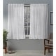 preview thumbnail 18 of 26, ATI Home Belgian Sheer Hidden Tab Top Curtain Panel Pair 50x63 - White