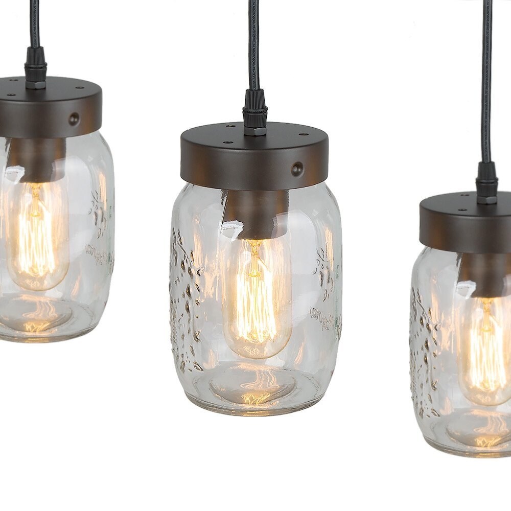 5 Light Wood Island Chandelier Gl Mason Jar Ceiling Fixture 5 Light Wood Island Chandelier Gl Mason Jar Ceiling Fixture