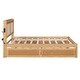 preview thumbnail 27 of 58, Versatile Pull-Out Bed,Full Size Elegant Bed Frame with Rattan Headboard and Sockets