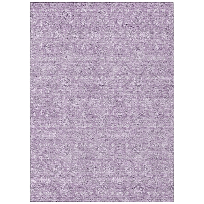 Machine Washable Indoor/ Outdoor Chantille Traditional Floral Rug