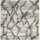 preview thumbnail 11 of 57, SAFAVIEH Retro Medina Modern Abstract Distressed Rug 6' Square - Light Grey/Black - Square