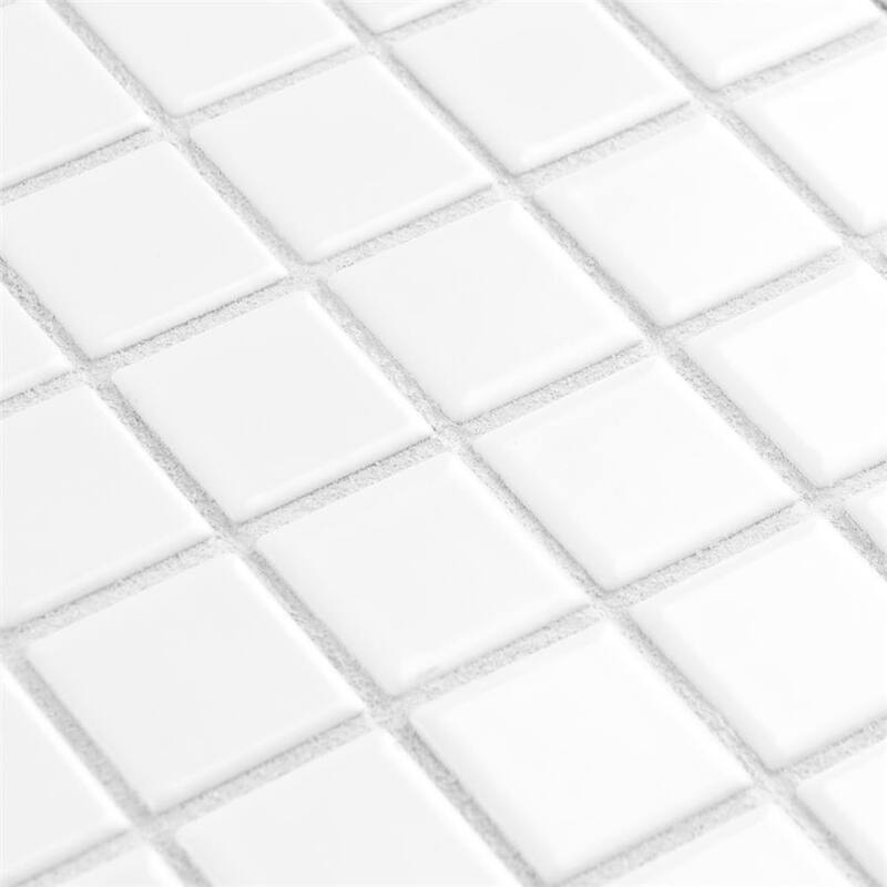 Merola Tile Metro 1" Square Matte White 10-3/4" x 11-3/4" Porcelain Floor and Wall Tile