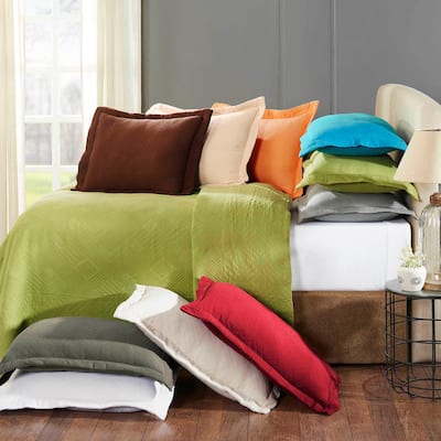 Superior Geometric Cotton Jacquard Bedspread Set with Pillow Shams