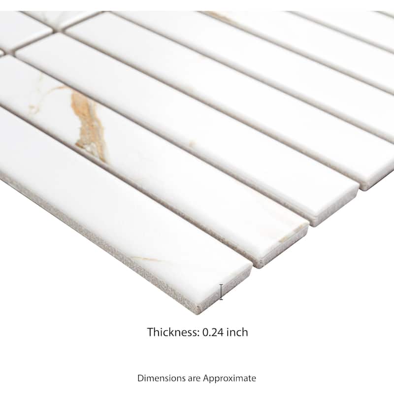 Ackland AKM-P-1X6STM-CA 12" x 12" Porcelain Rectangle Floor and Wall