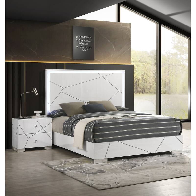 Stylish Wooden Nightstand with Dual Drawers for Enhanced Organization - White - 2-drawer