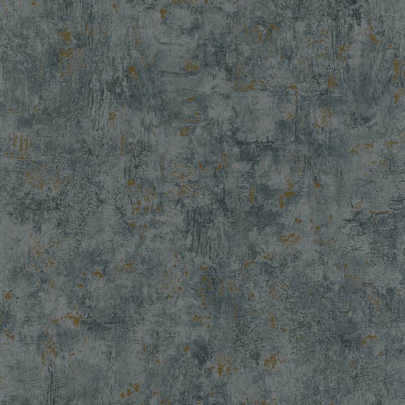 Galerie Wallcoverings Metallic Fleck Vinyl on Non-woven Metallic Wallpaper Roll - 33 feet x 21 inches - Anthracite/Gold