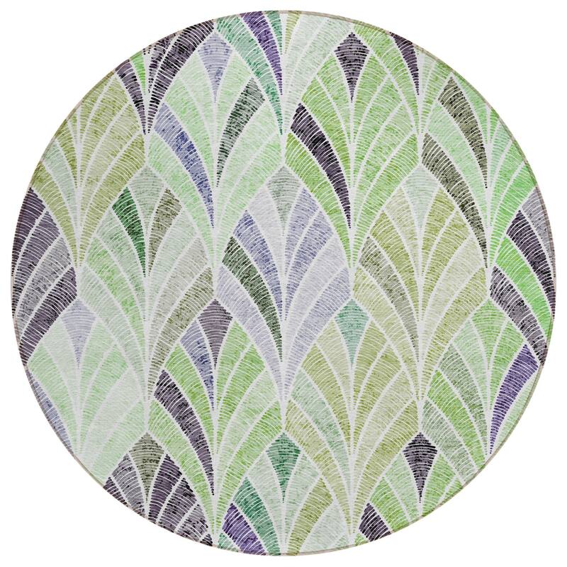 HomeRoots Geometric Transitional Rectangle Outdoor Rug
