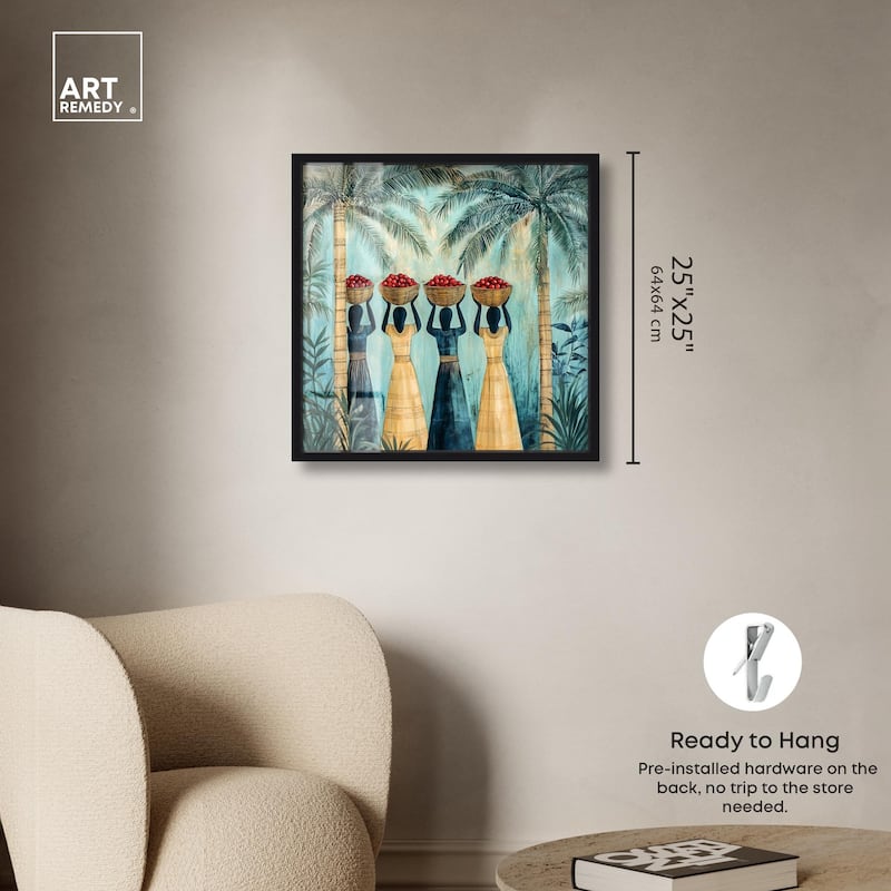 Walk Under Palms Shadowbox by Art Remedy
