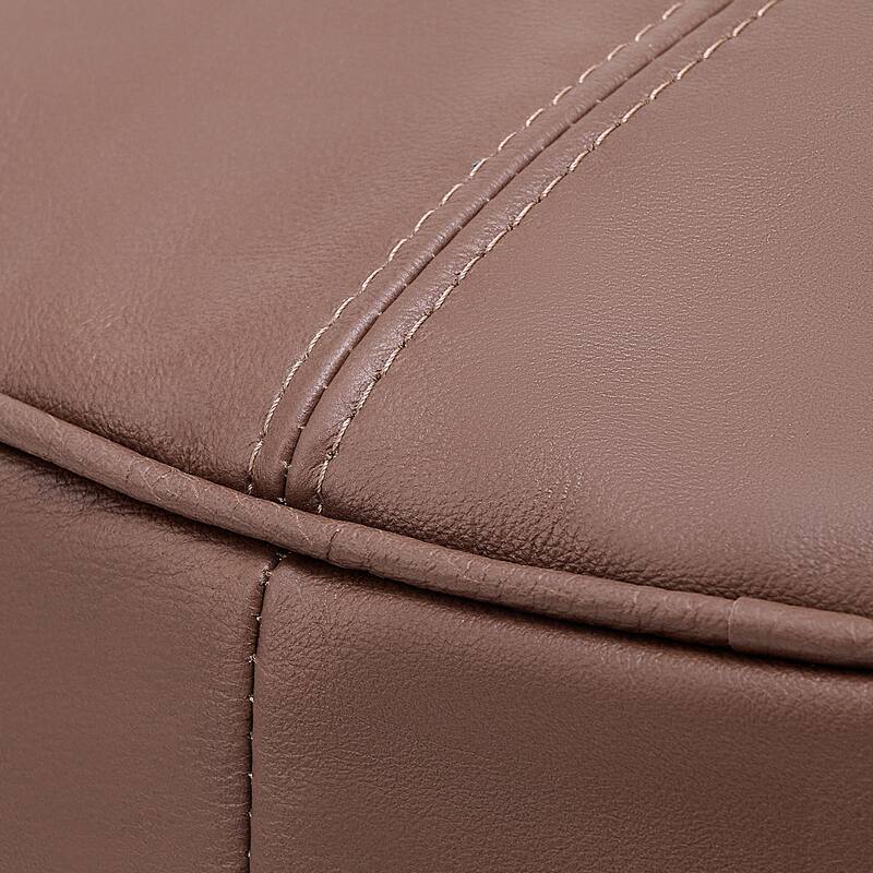 CO-Z 18'' Modern Boho Genuine Leather Pouf Ottoman