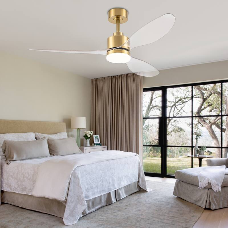 52-inch Ceiling Fans with LED Light Remote and Downrod(3-Blade)