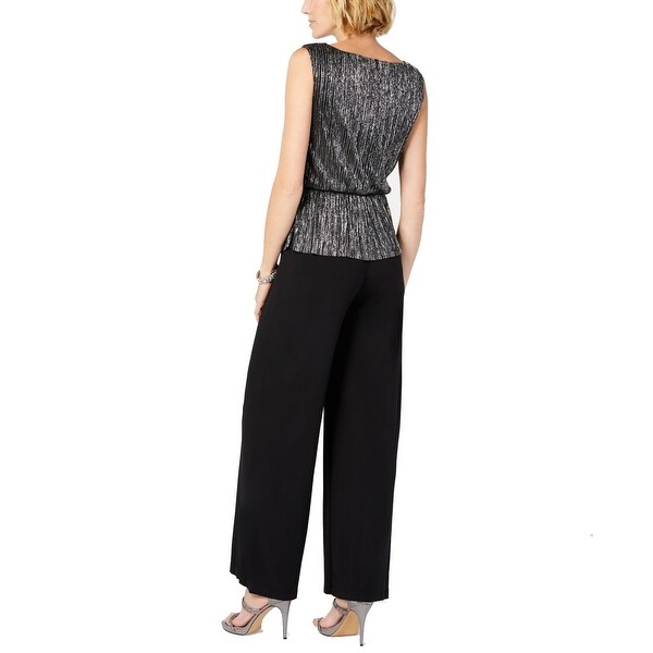 connected apparel black jumpsuit