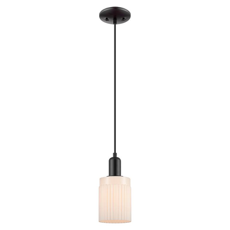 Innovations Lighting Endless Possibilities Arcadia - Hadley - 1 Light 5" Cord Hung Mini Pendant - Matte White/Matte Black