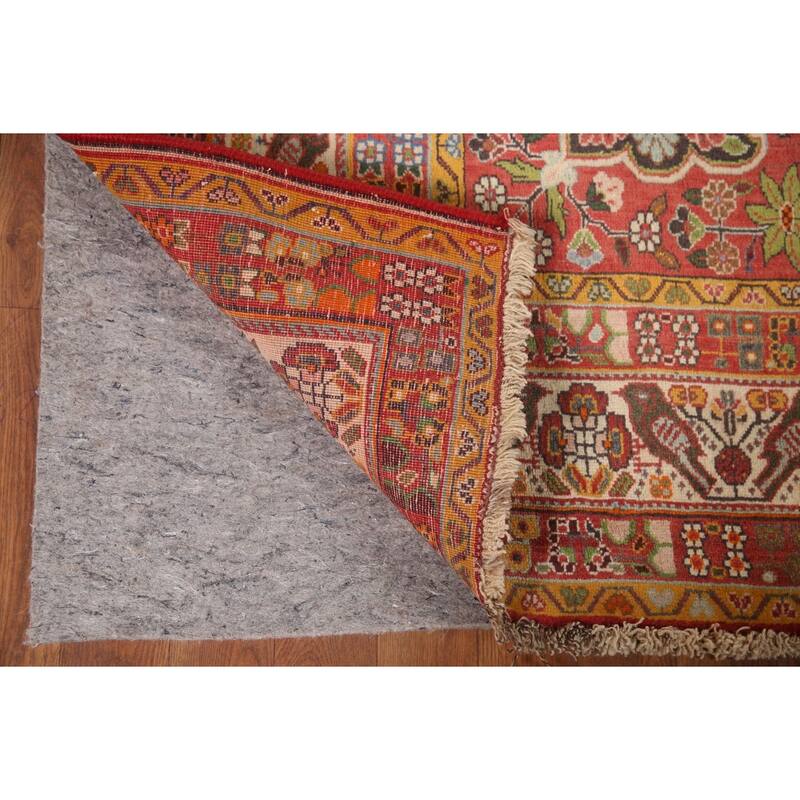 Hand Knotted Oriental 100% Wool Carpet Traditional Floral Beige & Ivories Kashkoli Area Rug - 10' 8'' X 7' 2''