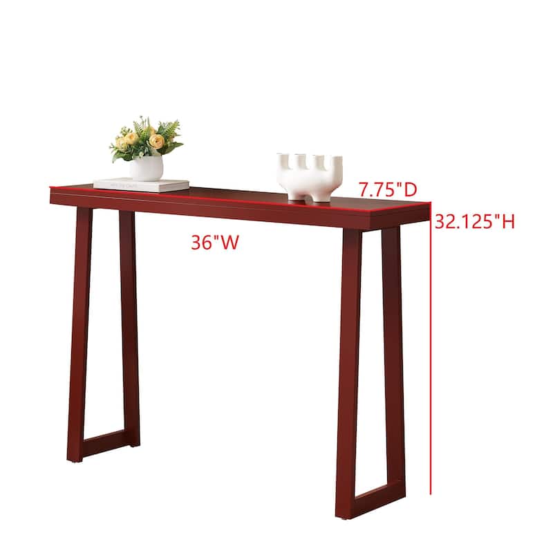Claude Collection Wood 36" Modern Console Table with Shelf