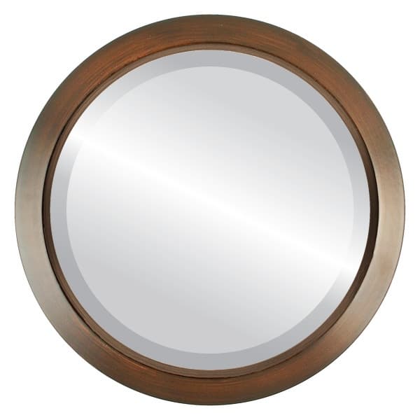 Regatta Framed Round Mirror in Mocha