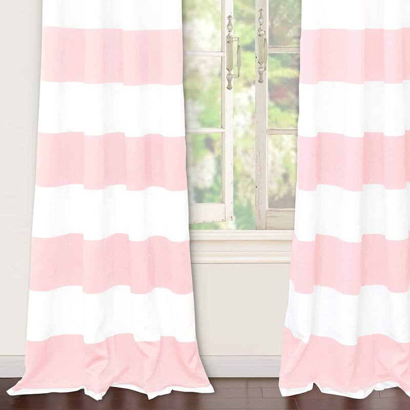 DriftAway Mia Stripe Room Darkening Curtain Panel Pair