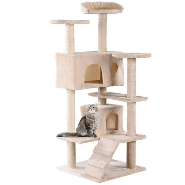 Shop Gymax 52 Cat Tree Kitten Tower With Scratching Post And