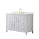 Option White / Giotto Quartz Top / Brushed Gold Hardware