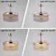 preview thumbnail 10 of 43, Kviflon 48'' Crystal Ceiling Fan with Lights and Remote 6 Speed, 3 Light Change Retractable Blades Chandelier Ceiling Fan