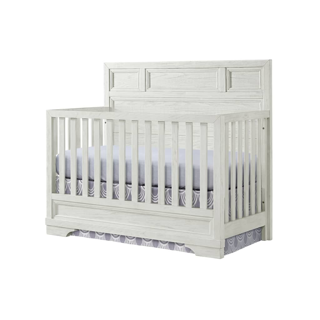 Foundry 56" Wide Traditional Wood Convertible Crib, White Dove