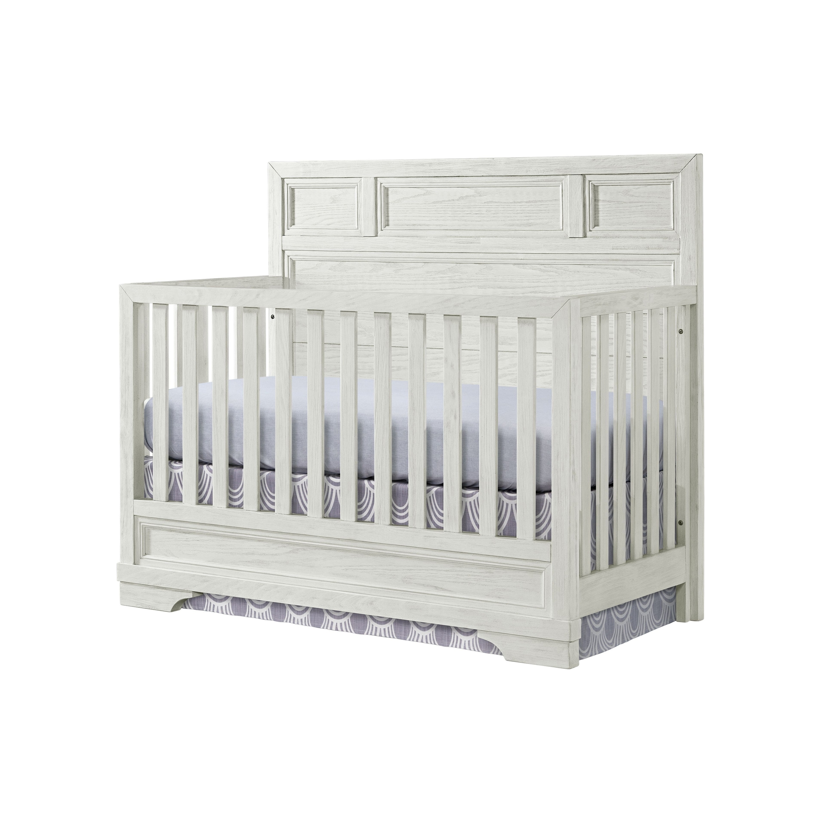Foundry 56" Wide Traditional Wood Convertible Crib, White Dove