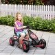 preview thumbnail 9 of 8, Durable Kids Pedal Go-Kart, 3-Position Seat, Shock-Absorbing Suspension - Red
