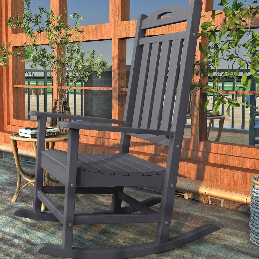 Polydun Single Outdoor Plastic Rocking Chair