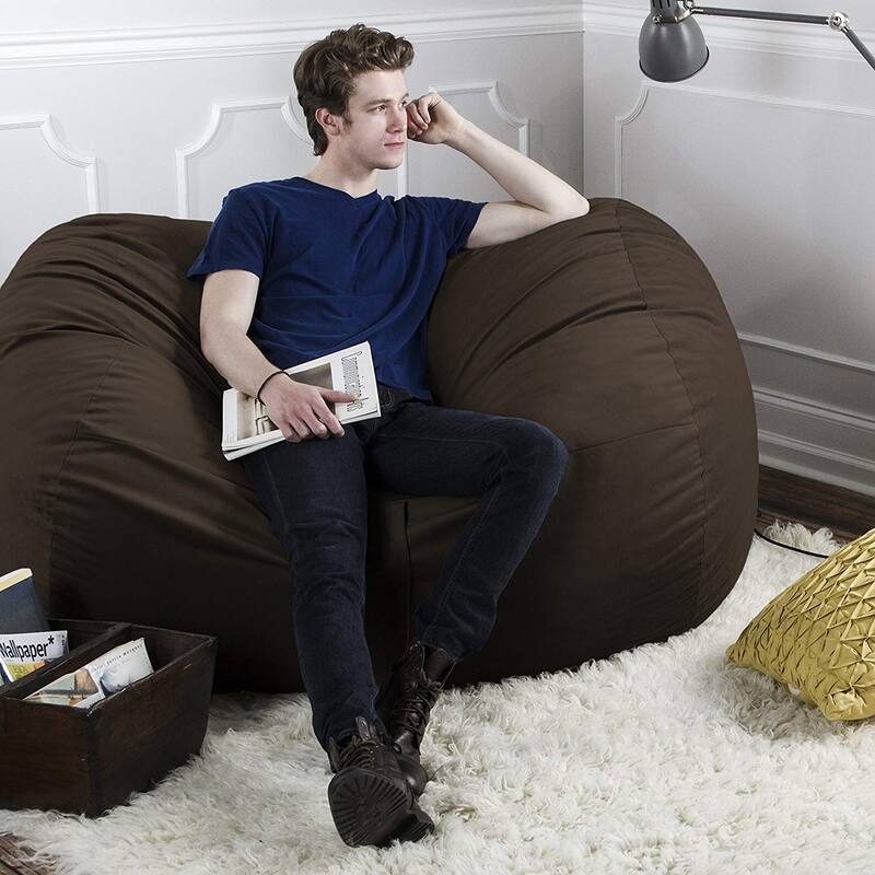 Jaxx 5.5 Foot Lounger Bean Bag Loveseat For Adults - Microsuede