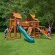 preview thumbnail 24 of 30, Gorilla Playsets Pioneer Peak Wooden Swing Set with Clatter Bridge and Tire Swing