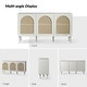 preview thumbnail 18 of 35, Ulysses Farmhouse 56"W Storage 3-Door Rattan Sideboard with Adjustable Shelves by HULALA HOME