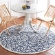 preview thumbnail 63 of 128, SAFAVIEH Handmade Jardin Fulga Wool Rug 3' Round - Blue/Ivory - Round