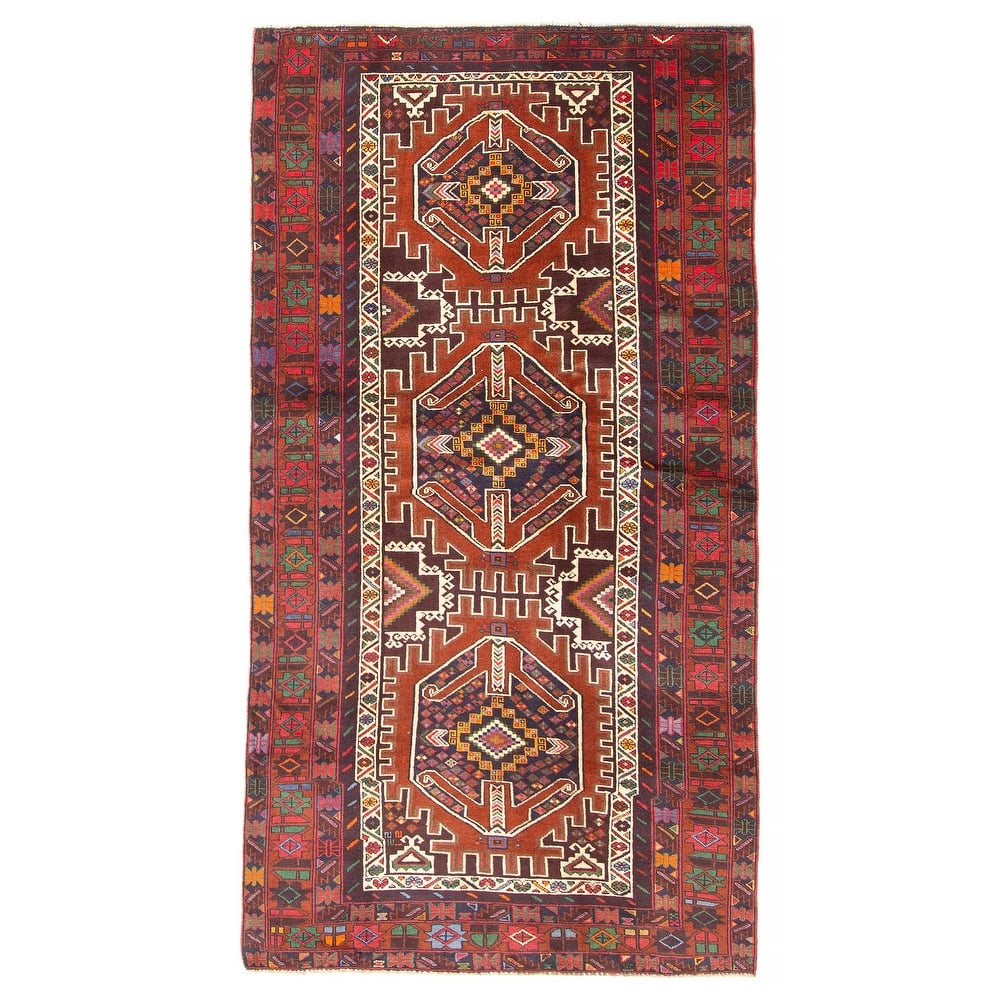 ECARPETGALLERY Hand-knotted Teimani Brown Wool Rug - 3'7 x 6'11