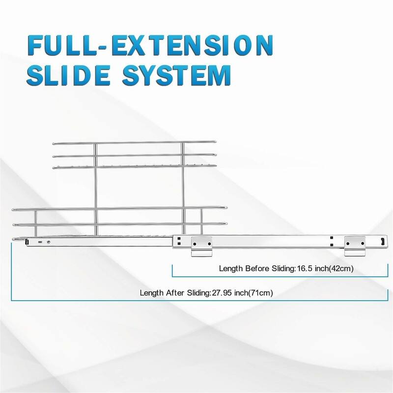 Under Sink Slide Out Storage Shelf - 12.6'' W x 16.53'' D x 12.99'' H
