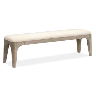 Magnussen Home Braelyn Dorian Grey Long Bench - 65.31''W x 17.31''D x 19''H