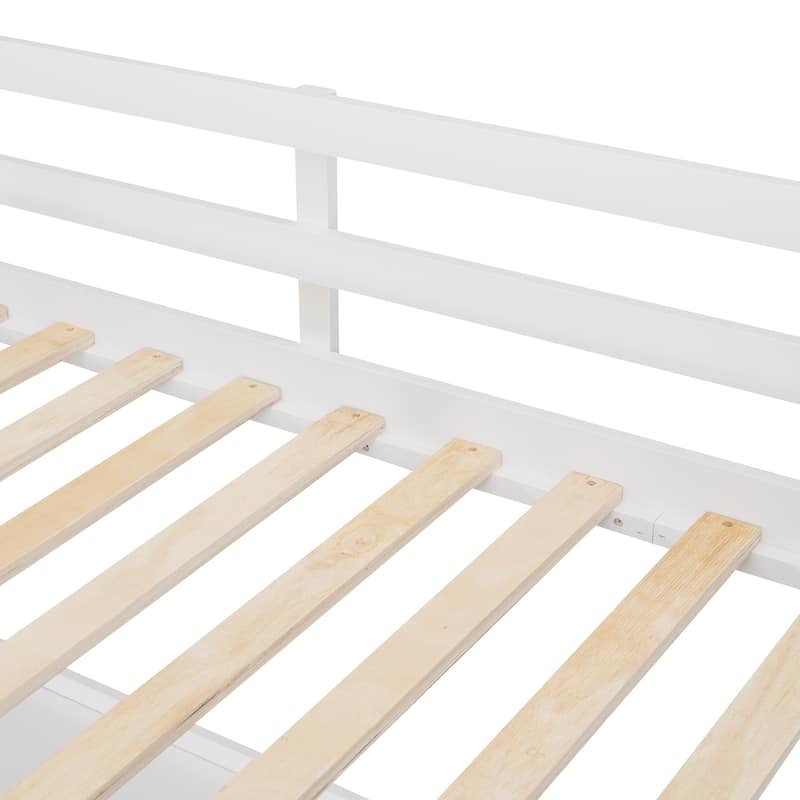 Twin Solid Wood Loft Bed with Drawers and Desk