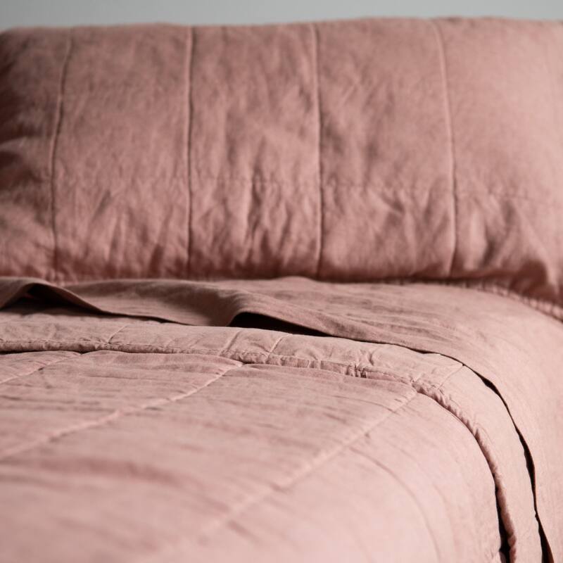 French Linen Quilted Sham Set by BOKSER HOME