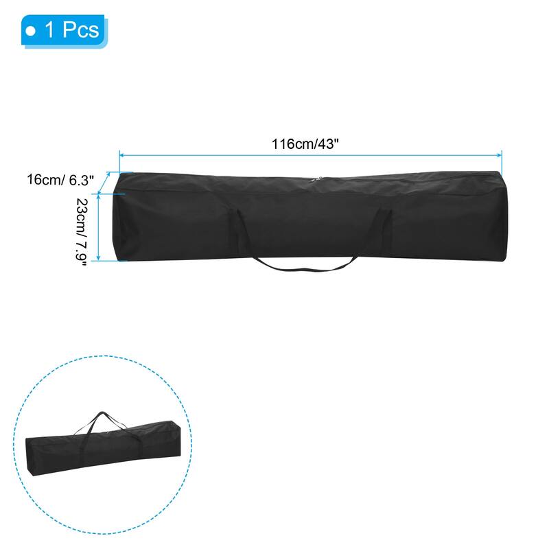 43" Camp Chair Replacement Bag Nylon Large Zippered Carrying Bag with Strap - Black - Black