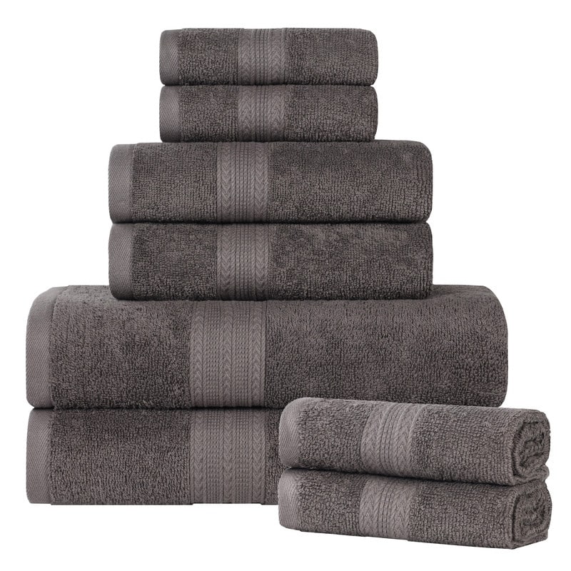 Superior Eco-Friendly Cotton 8-Piece Towel Set
