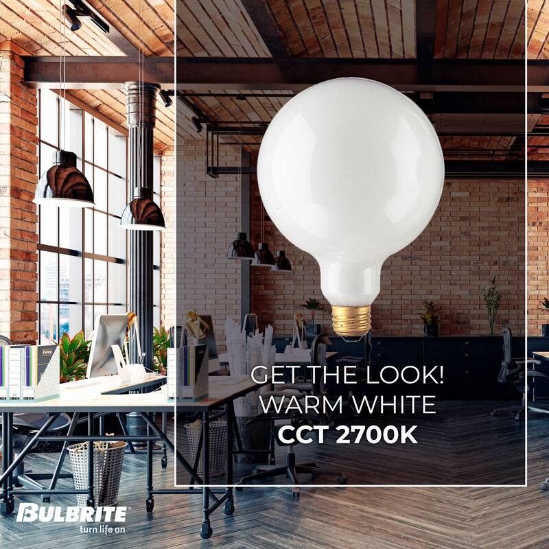 Bulbrite Multi Pack of Dimmable White Globe Incandescent Bulb