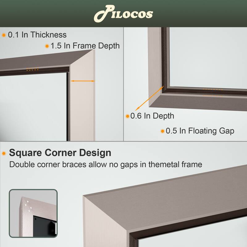 Bathroom Mirrors Wall Mounted Rectangle Vanity Cosmetic Makeup Mirror