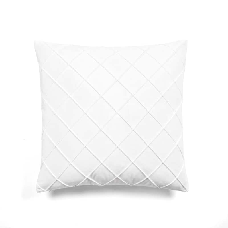 Lush Decor Velvet Diamond Pintuck Decorative Pillow Cover