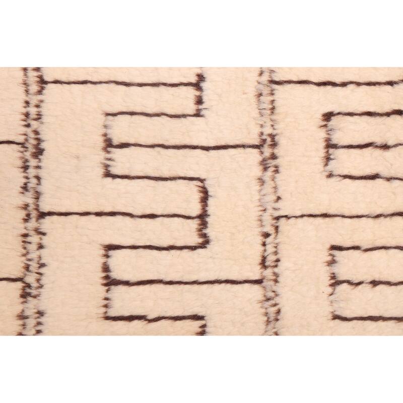 ECARPETGALLERY Hand-knotted Pak Finest Marrakesh Cream Wool Rug - 2'8 x 13'0
